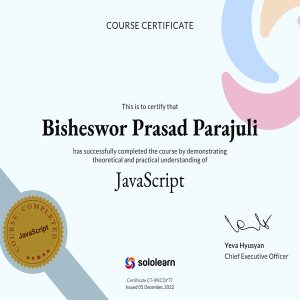 JS CERTIFICATE