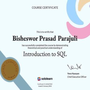 SQL CERTIFICATE